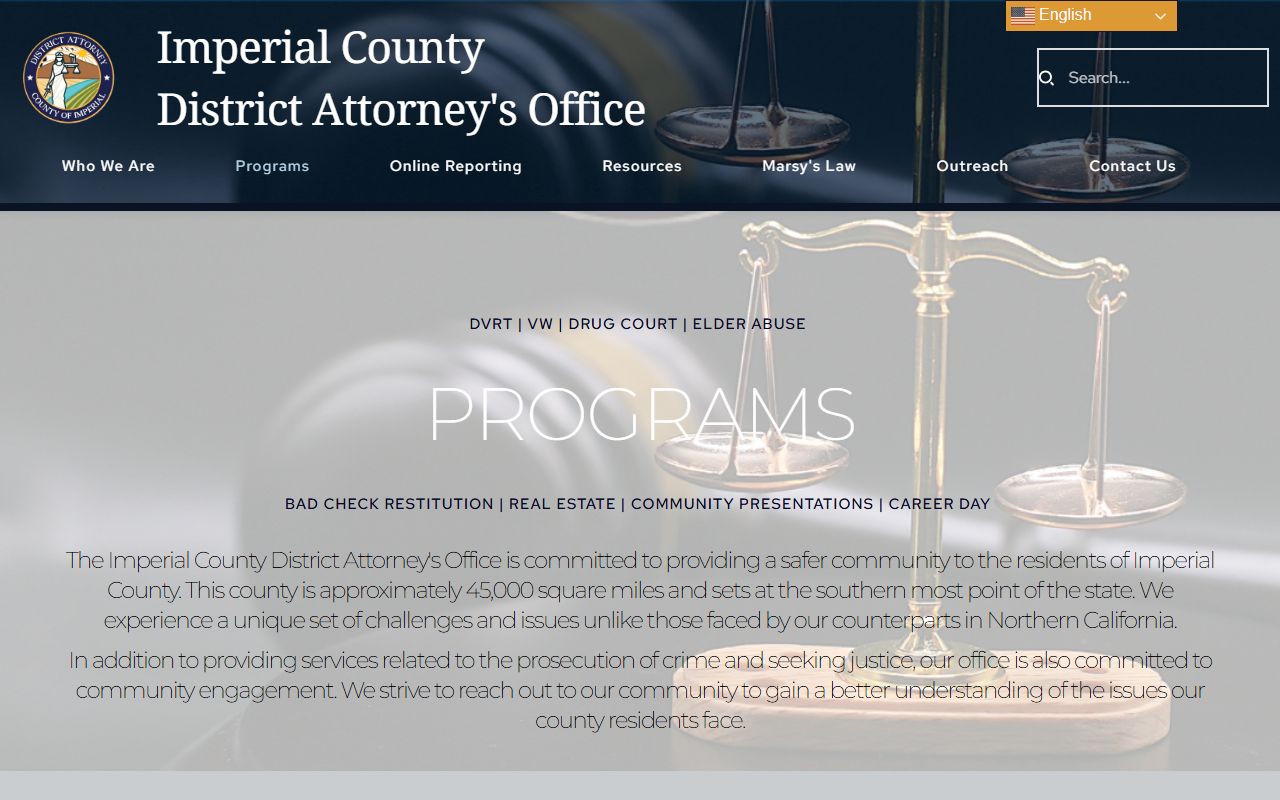 Imperial County DA sex offender compliance programs