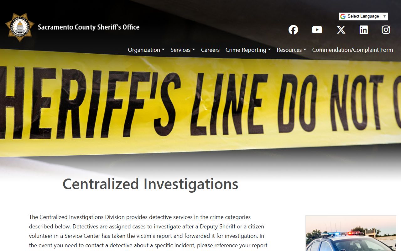 Sacramento County Sheriff SAFE team registration unit